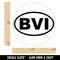 British Virgin Islands BVI Euro Oval Rubber Stamp for Stamping Crafting Planners